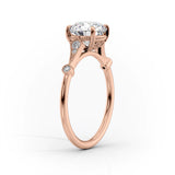 2 CT Pear Cut Vintage Pave Lab-Grown Diamond Engagement Ring
