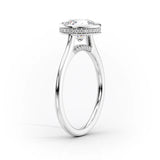 2 CT Princess Cut Bezel Lab-Grown Diamond Engagement Ring