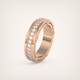 0.98 CT Channel Set Moissanite Diamond Men's Wedding Band