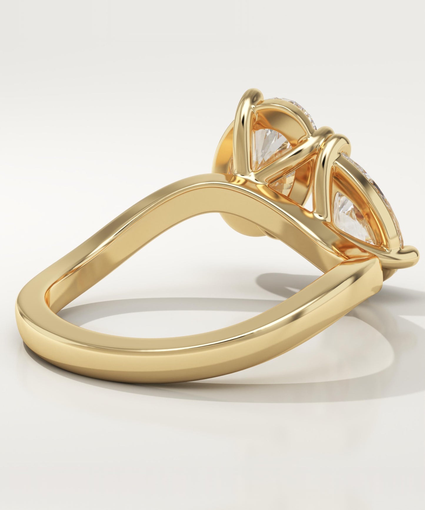 2.25 TCW Oval & Pear Cut Toi Et Moi Lab-Grown Diamond Engagement Ring