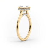 2 CT Princess Cut Bezel Lab-Grown Diamond Engagement Ring