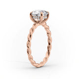 2 CT Marquise Cut Hidden Halo Twisted Shank Lab-Grown Diamond Engagement Ring