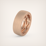 0.70 CT Polished Edged Moissanite Diamond Men's Wedding Band