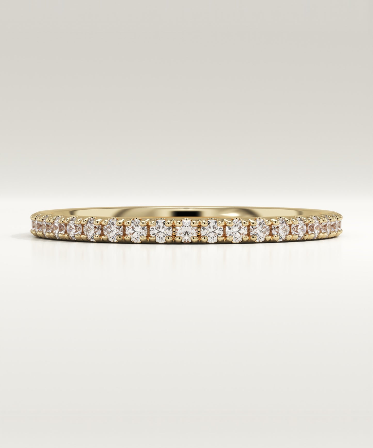 0.6 TCW Round Moissanite Full Eternity Wedding Band (US Size 8.25 Ready To Ship)