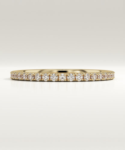 0.6 TCW Round Moissanite Full Eternity Wedding Band (US Size 8.25 Ready To Ship)