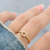0.5 TCW Round Shaped April-Diamond Birthstone Wedding Band