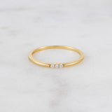 0.2 TCW Round Shaped April-Diamond Birthstone Wedding Band