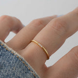 0.2 TCW Round Shaped April-Diamond Birthstone Wedding Band