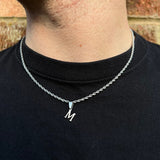Initial Chained Necklace For Him