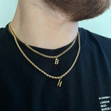 Initial Chained Necklace For Him