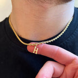 Initial Chained Necklace For Him