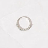 2 TCW Marquise & Round Shaped April-Diamond Birthstone Wedding Band