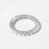 1.5 TCW Round Shaped April-Diamond Birthstone Wedding Band