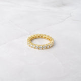 1.5 TCW Round Shaped April-Diamond Birthstone Wedding Band