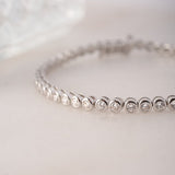 5 TCW Round Shaped April-Diamond Birthstone Bracelet
