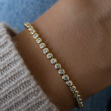 5 TCW Round Shaped April-Diamond Birthstone Bracelet