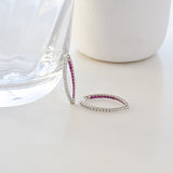 0.2 TCW Round July-Ruby Birthstone Hoop Earrings