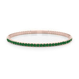 6 TCW Round Shaped May-Emerald Gemstone Bracelet