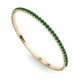 6 TCW Round Shaped May-Emerald Gemstone Bracelet