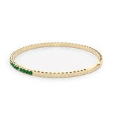6 TCW Round Shaped May-Emerald Gemstone Bracelet