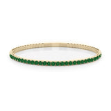 6 TCW Round Shaped May-Emerald Gemstone Bracelet
