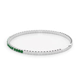 6 TCW Round Shaped May-Emerald Gemstone Bracelet