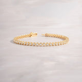 5 TCW Round Shaped April-Diamond Birthstone Bracelet