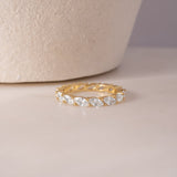 1.5 TCW Marquise Shaped April-Diamond Birthstone Wedding Band