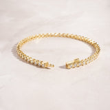 5 TCW Round Shaped April-Diamond Birthstone Bracelet