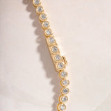 5 TCW Round Shaped April-Diamond Birthstone Bracelet