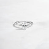 1.5 CT Oval Cut Solitaire April-Diamond Birthstone Engagement Ring