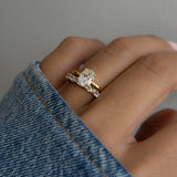 1.5 CT Oval Cut Solitaire April-Diamond Birthstone Engagement Ring