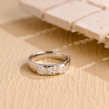 0.25 TCW Asscher Cut Lab-Grown Diamond Bezel Wedding Band