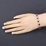6.45 TCW Heart Shaped February-Amethyst Birthstone Bracelet 4