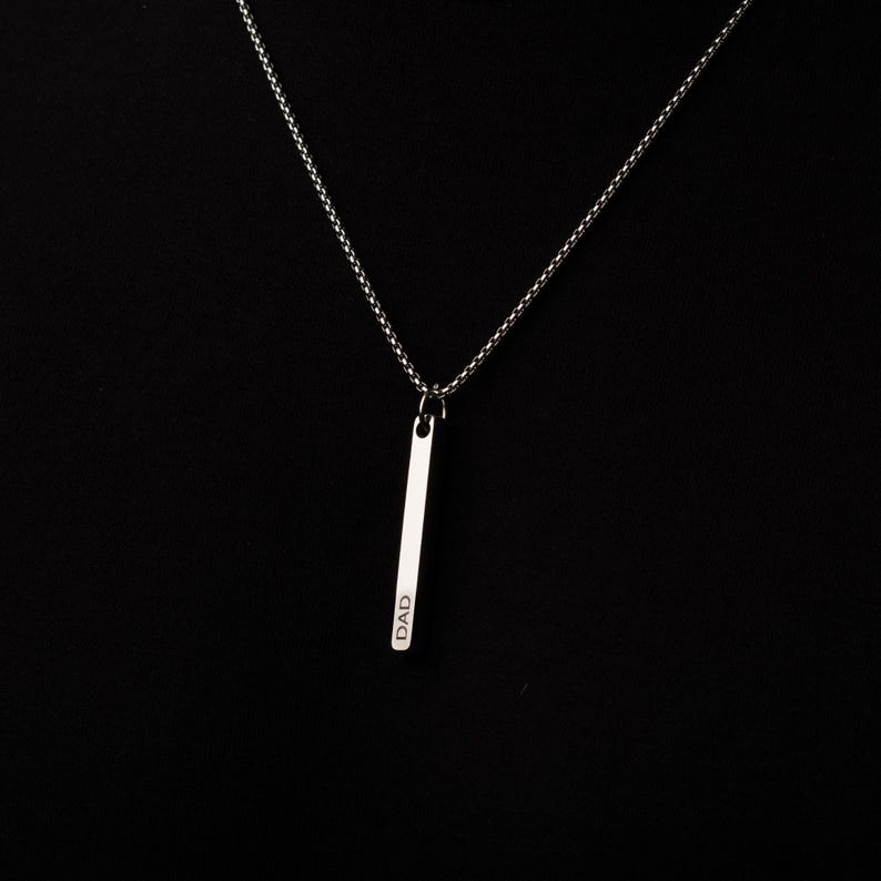Engravable Bar Necklace
