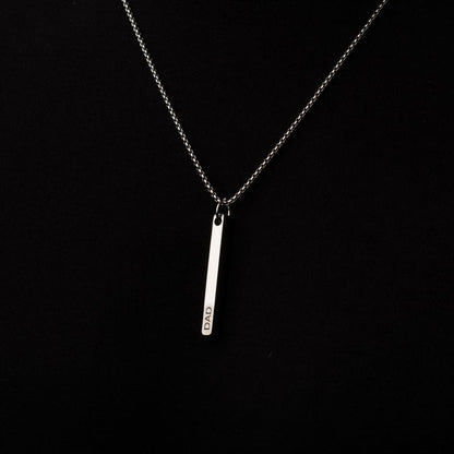 Engravable Bar Necklace