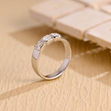 0.25 TCW Asscher Cut Lab-Grown Diamond Bezel Wedding Band