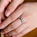 0.25 TCW Asscher Cut Lab-Grown Diamond Bezel Wedding Band