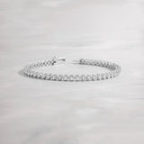 5 TCW Round Shaped April-Diamond Birthstone Bracelet