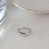0.8 TCW Baguette & Round Shaped April-Diamond Birthstone Wedding Band