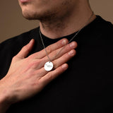 Engravable Round Pendant Necklace