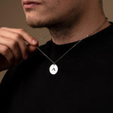 Engravable Round Pendant Necklace