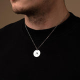 Engravable Round Pendant Necklace