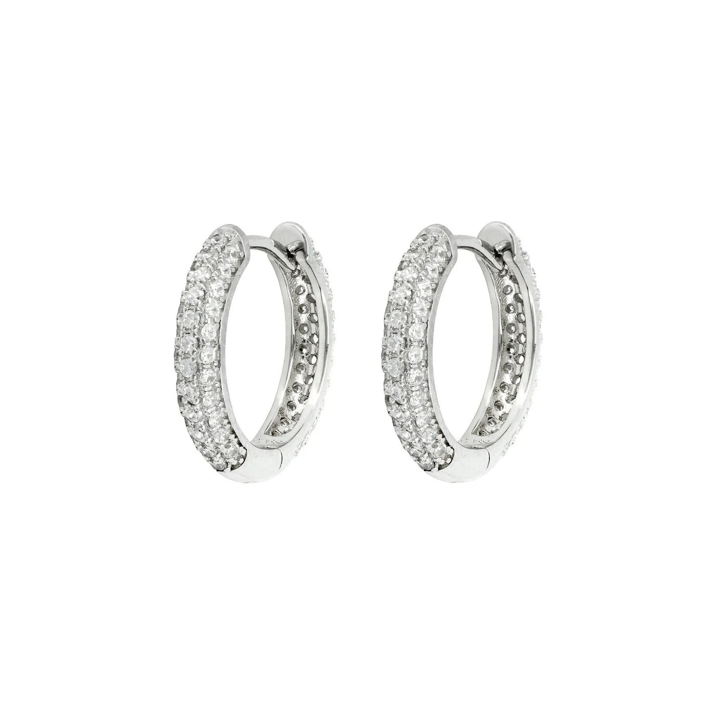 0.7 TCW Round Lab-Grown Diamond Hoop Earrings