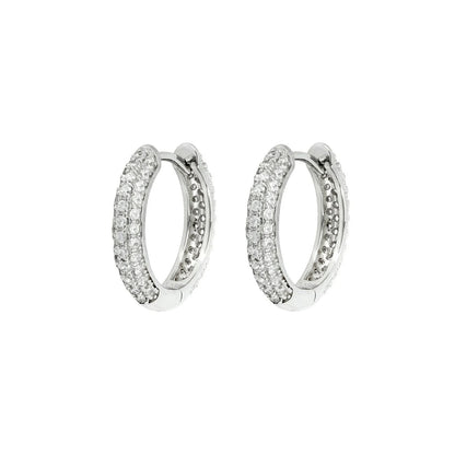 0.7 TCW Round Lab-Grown Diamond Hoop Earrings
