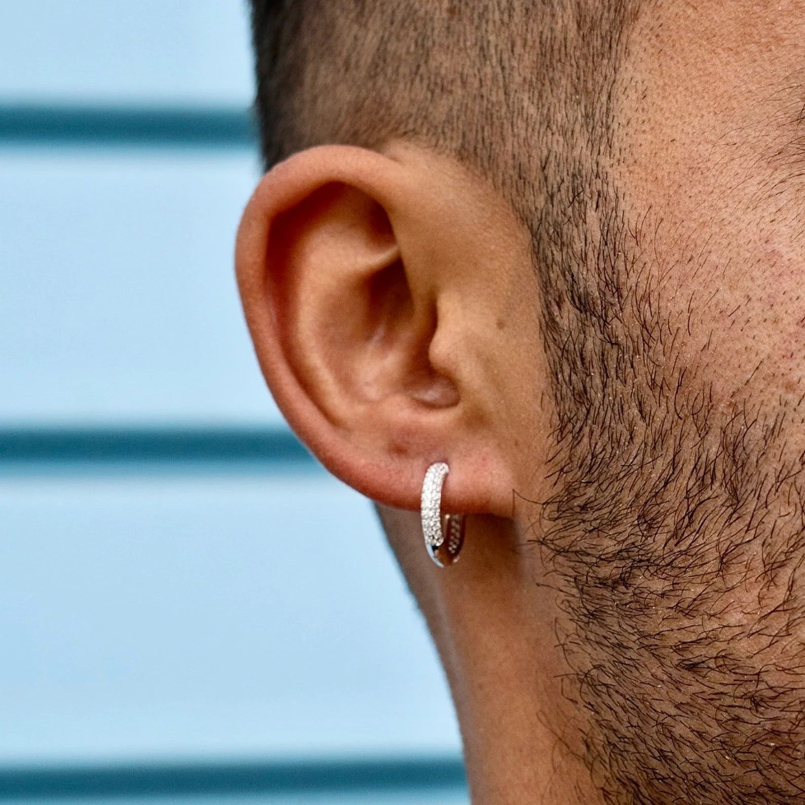 0.7 TCW Round Lab-Grown Diamond Hoop Earrings