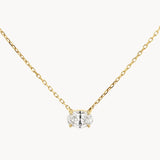 0.23 CT Oval Lab-Grown Diamond Solitaire Necklace