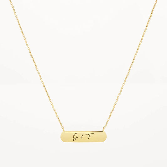 Engravable Bar Necklace