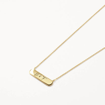 Engravable Bar Necklace