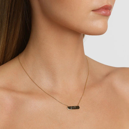 Engravable Bar Necklace
